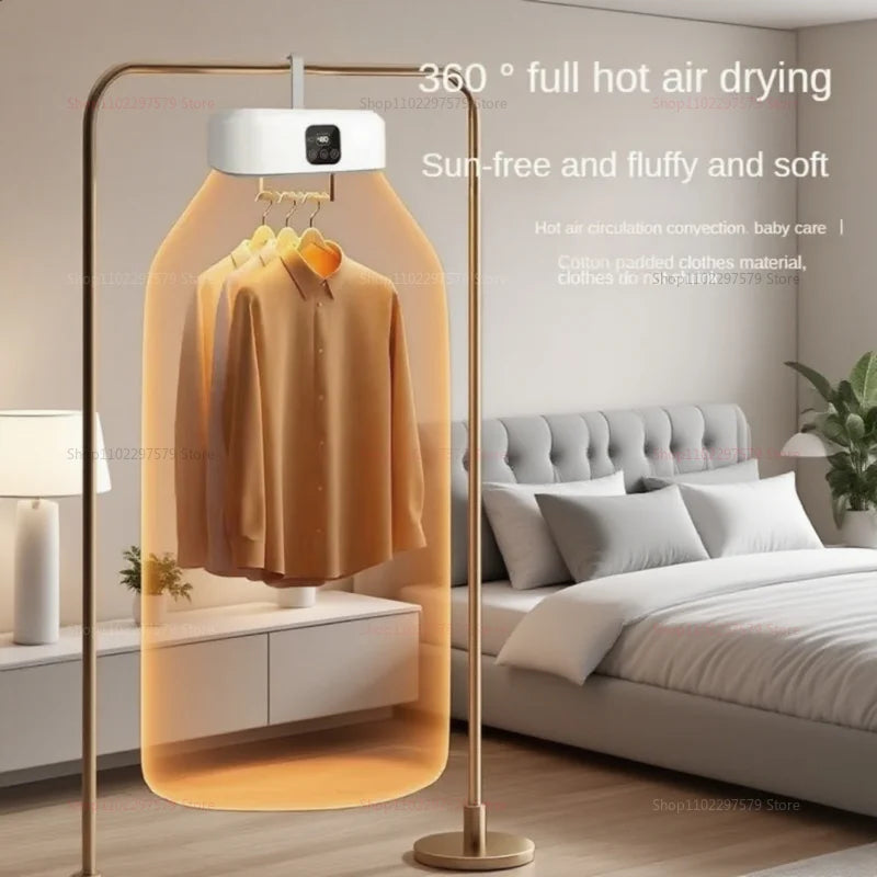 Multifunctional Dryer Portable Clothing Dryer Compact Foldable Laundry Dryer Machine with Dryer Bag and Time Setting Dryer